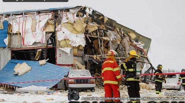 Une explosion fait cinq blessés à une usine de Vallée-Jonction