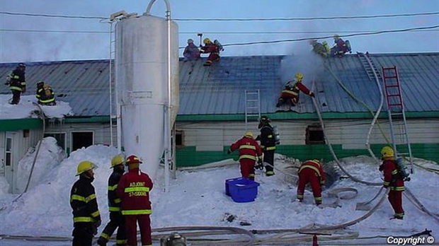 Une porcherie détruite par le feu à Saint-Isidore