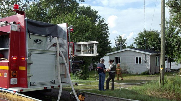 Un chalet dévasté par un incendie