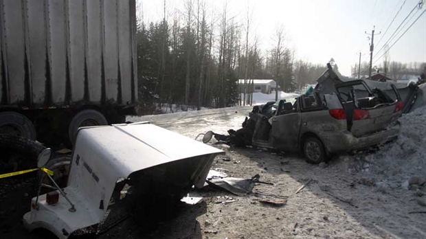 Deux blessés graves dans un accident impliquant un camion à Saint-Georges