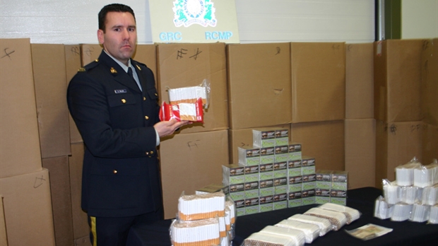 Plus de 500 000 cigarettes illégales saisies par la GRC Beauce-Amiante