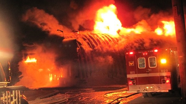 CDL Dallaire détruit par les flammes à Saint-Évariste