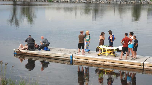 Un homme sauvé des eaux de la Chaudière