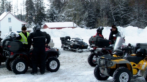 Opération dans les sentiers de motoneige et de quad à Saint-Georges