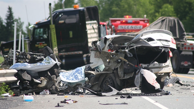 Un collision frontale fait un mort sur la route 173 Sud à Saint-Théophile