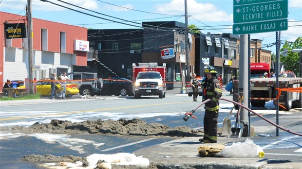 Déversement de diesel sur le boulevard Dionne et dans la rivière Chaudière à Saint-Georges