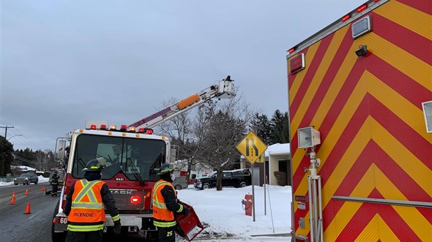 Feu de cheminée dans une résidence de la 90e rue à Saint-Georges