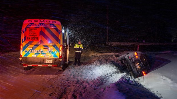 Un blessé léger dans une sortie de route à Beauceville