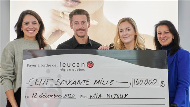 La bijouterie Mia remet 160 000$ à Leucan