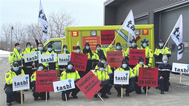 Manifestation du syndicat TASBI à Lac-Mégantic