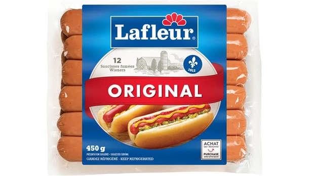 Rappel de saucisses fumées de marque Lafleur Original