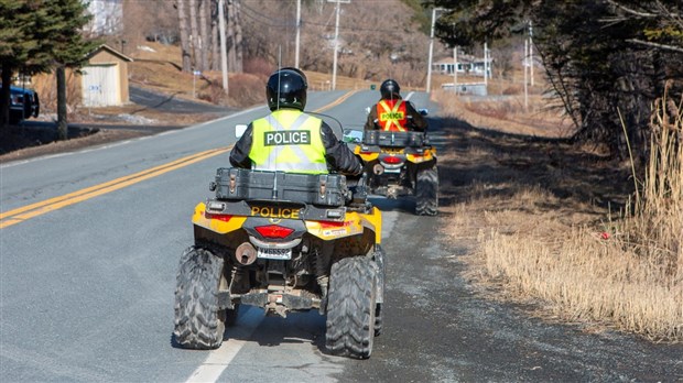 Sentiers de quad: présence policière accrue cette fin de semaine