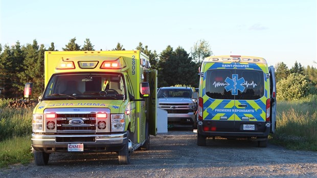 Accident de véhicule tout-terrain à Saint-Prosper