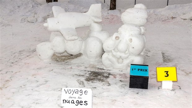 Sculpture sur neige: «Voyage dans les nuages» remporte le premier prix