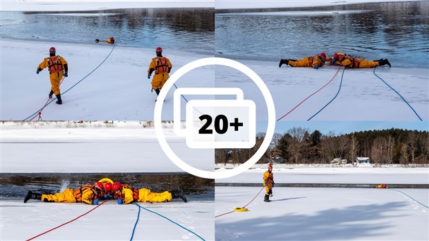 Les pompiers de Scott sur la glace!