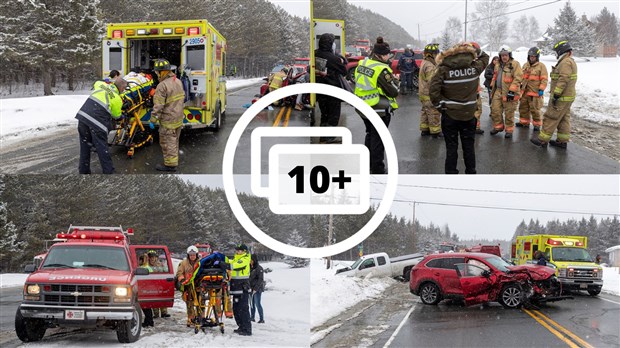 Accident impliquant deux véhicules sur la route 269 à Saint-Martin