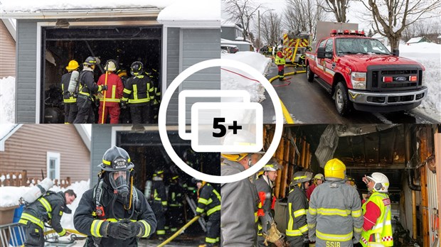 Un incendie dans un garage résidentiel à Tring-Jonction