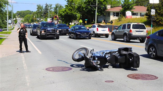 Accident sur le Boulevard Lacroix: un motocycliste blessé légèrement