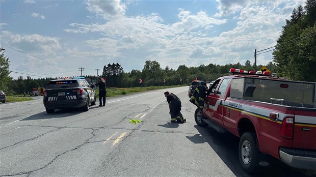 Accident sur la route 108 à Beauceville