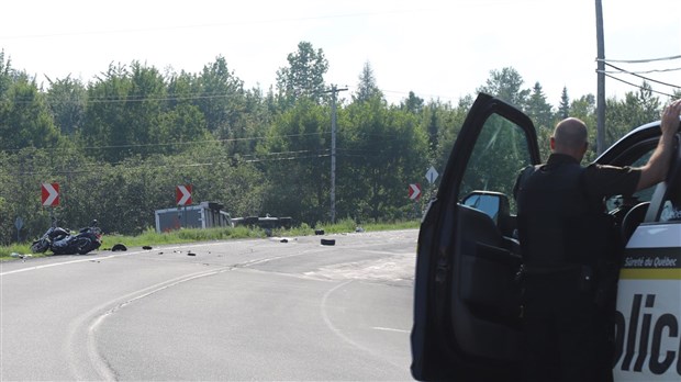 Grave accident à Beauceville impliquant deux motocyclistes 