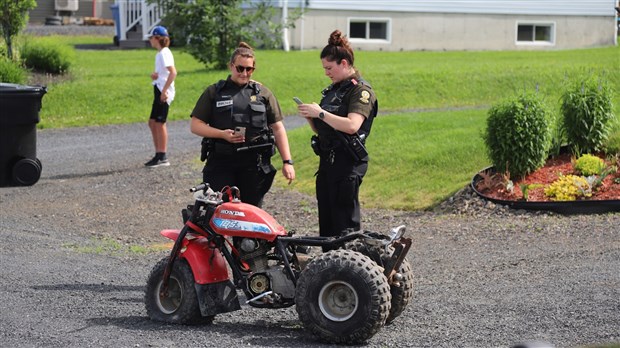 Saint-Benoit-Labre: une collision entre deux véhicules hors route fait un blessé mineur