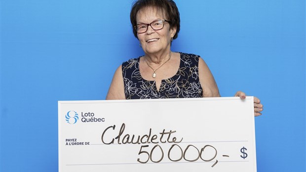 Claudette Champagne Bégin remporte 50 000$ à la loterie