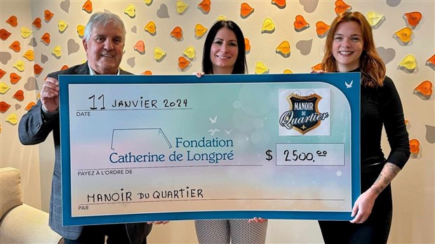 Un don de 2 500 $ à la Maison Catherine-de-Longpré