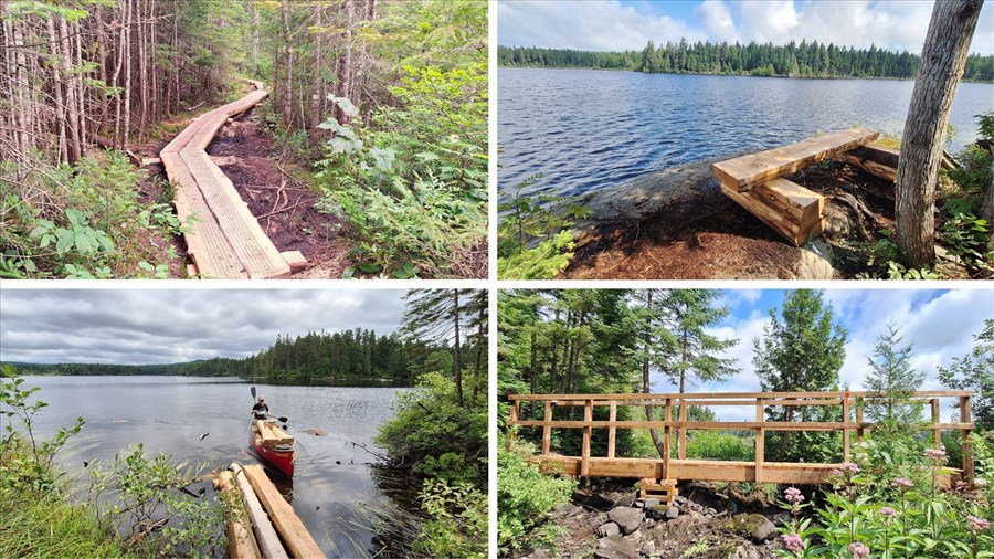 Inauguration des travaux de réfection du sentier pédestre du Lac Caribou