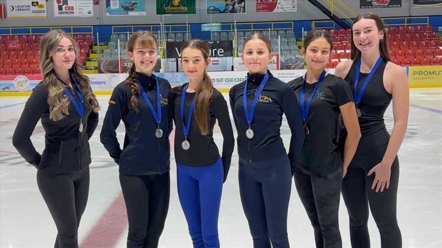 Huit patineuses du CPA Saint-Georges se distinguent à Saint-Isidore