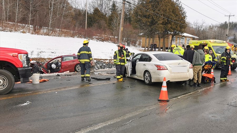 Collision avec blessés à Beauceville