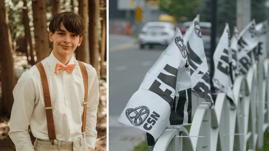 Émile Soulières, 16 ans, lance un appel à la mobilisation pour mettre fin au conflit à Saint-Georges